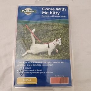 PetSafe "COME WITH ME KITTY" Cat Harness and Bungee Leash RED/Cranberry Small